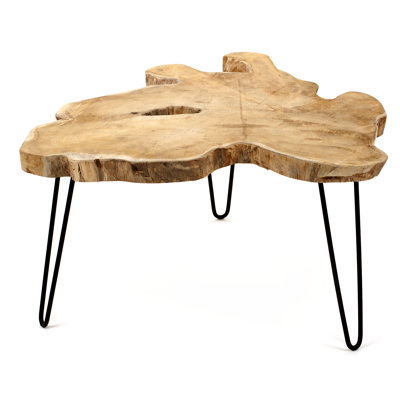 Loredana Solid Wood 3 Legs Coffee Table by Union Rustic