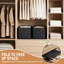 Ensemble de 6 paniers de rangement pliables en tissu avec poignée-129508173