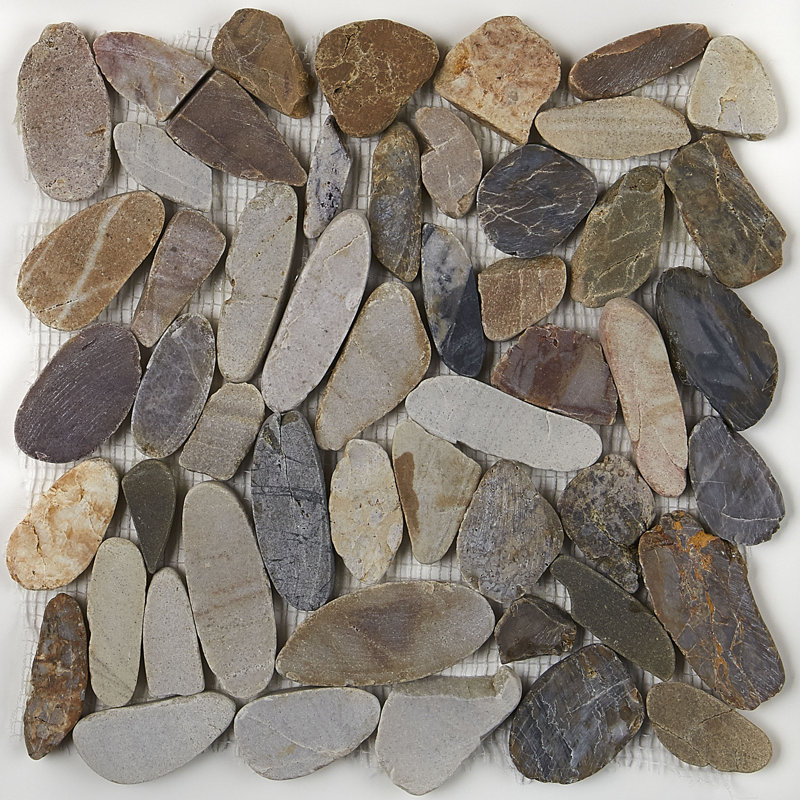 Pebble 13" x 13" Natural Stone Mosaic Wall & Floor Tile
