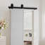Ensemble de rails de porte de grange coulissante bi-pliante pour deux portes-112752751