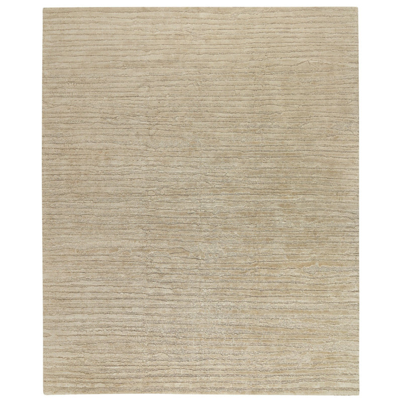 Barbara Barry Linen Striped Area Rug, Rectangle 6' x 9'