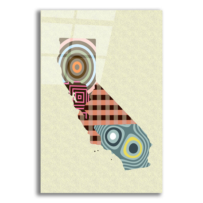 «California State Map» par Lanre Adefioyue, H 24 po x l 16 po x P 0,2 po