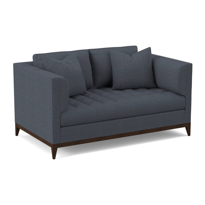 Paramount Loveseat, American Walnut, Kinsley Sky Viscose