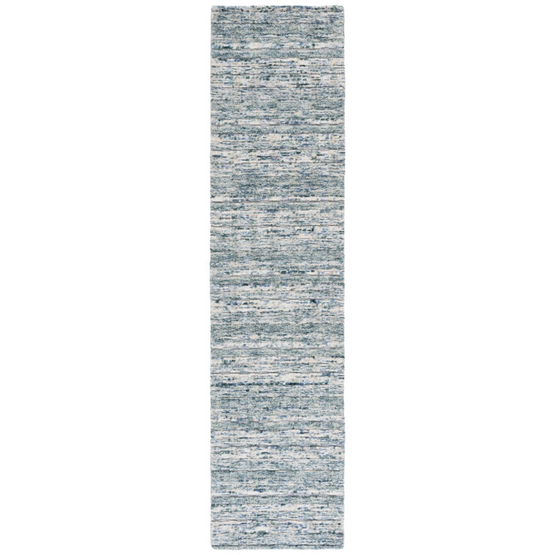 Arim 501 Area Rug In Teal / Beige, Runner 2'3" x 9'