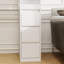 Armoire de rangement autoportante, support de rangement pour salle de bain, unité de coin multifonctionnelle, tablette à 4 niveaux et 2 tiroirs-944914041