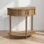 Console en forme de demi-lune à rainures de 31,5 po