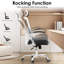 Fauteuil de bureau ergonomique en filet avec support lombaire pour le travail à domicile, blanc et noir, bureau à bascule relaxant, dossier haut, dossier lombaire réglable, filet de nylon, peu encombrant-580464790-580464788