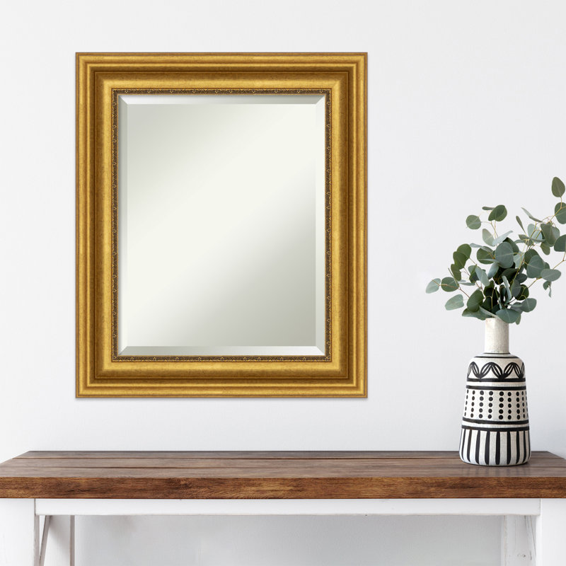 Miroir mural Warren, 25,75 po x 21,75 po, Or antique
