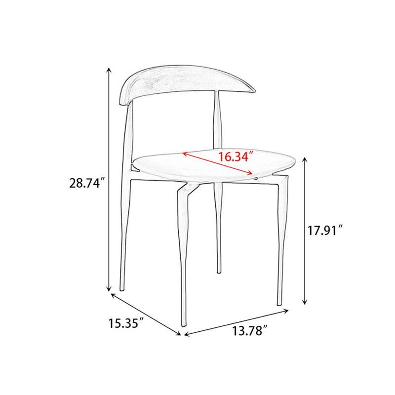 Ensemble de chaises à dossier 28,74 "noir (28)