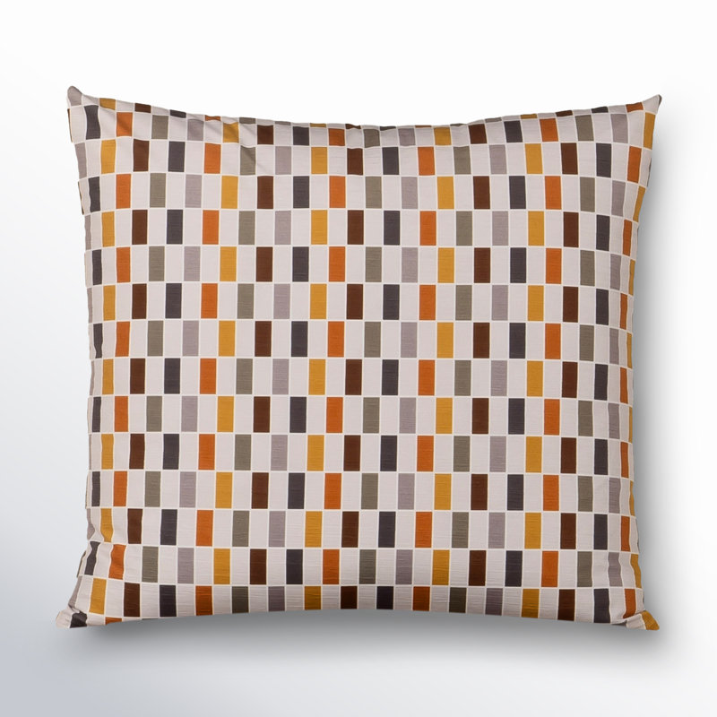 Mattia Geometric Reversible Throw Pillow, Polyester, Square 17"