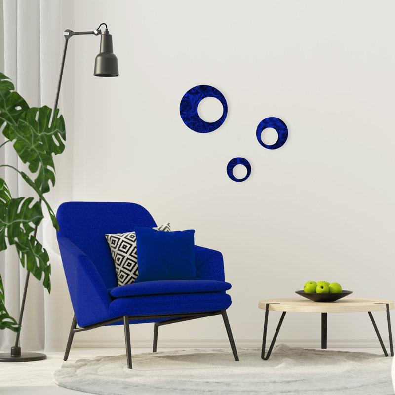 Ensemble de cercles contemporains, Bleu bonbon
