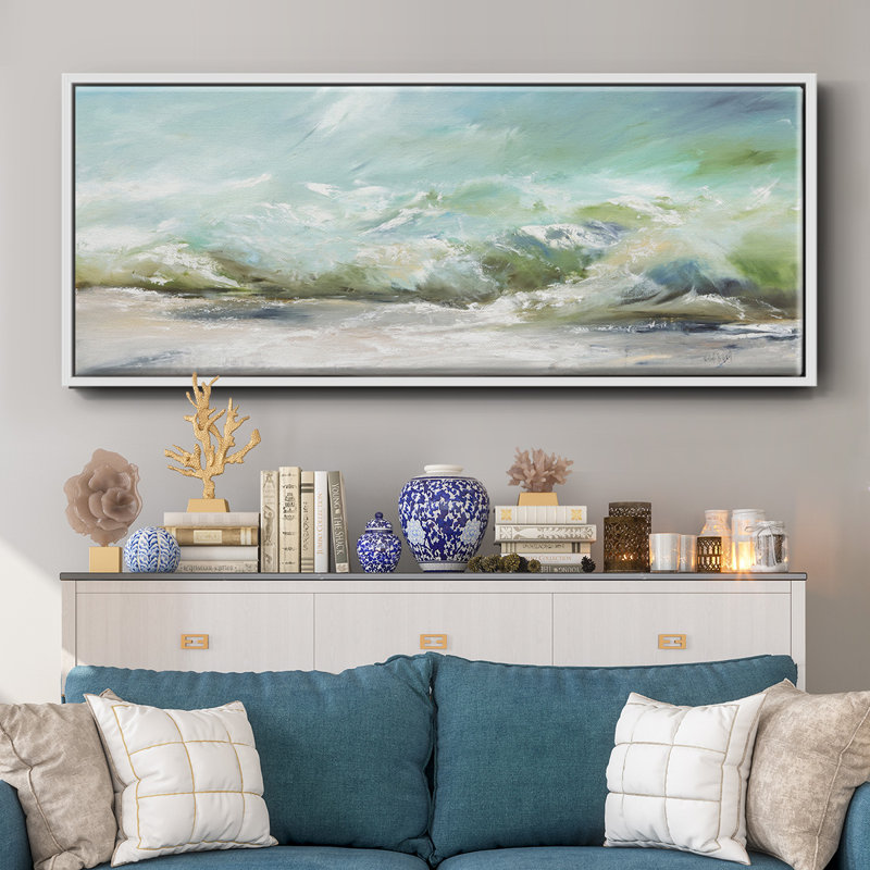 «Dancing on the Waves II», toile encadrée, H 8 po x l 20 po
