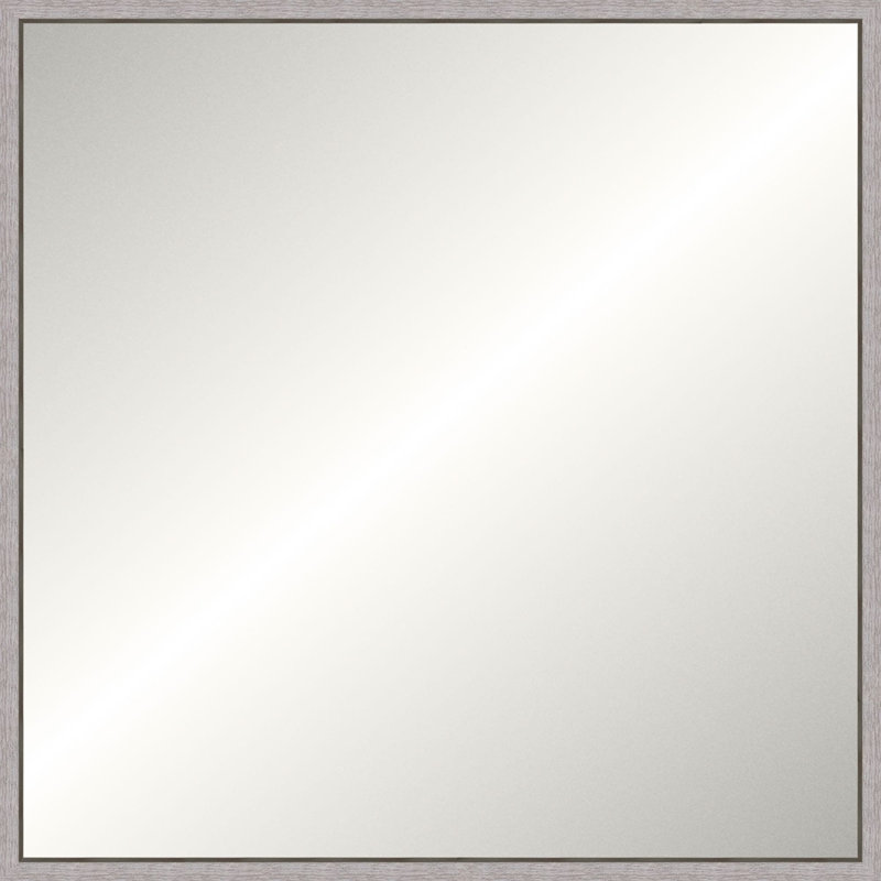Miroir en bois massif, 49.5" x 49.5", Gray Driftwood, Carrée
