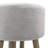 Ginni Footstool Ottoman Set Of 2, White Polyester, Soft Seat, Wood Legs
