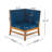 Patio Corner Chair, Blue-746235877