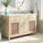 Natural Rattan Bathroom Vanity with Solid Wood Frame and Premium Ceramic Basin