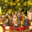  Ensemble de crèche de Noël, figurines de crèche de Noël et figurines 8 po de la Sainte-Famille, or rouge et vert, Noël, Jésus