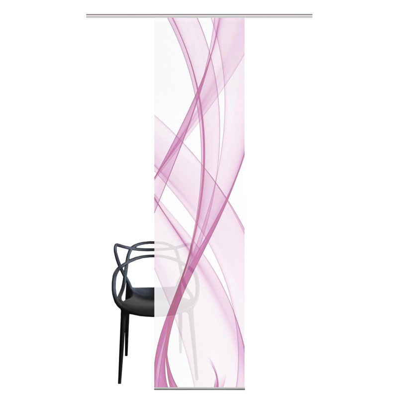 Semi Sheer Sliding Panel Single Panel, Pink