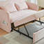 Canapé-lit en chenille 53,5 po avec angles réglables et poches de rangement-1419655733
