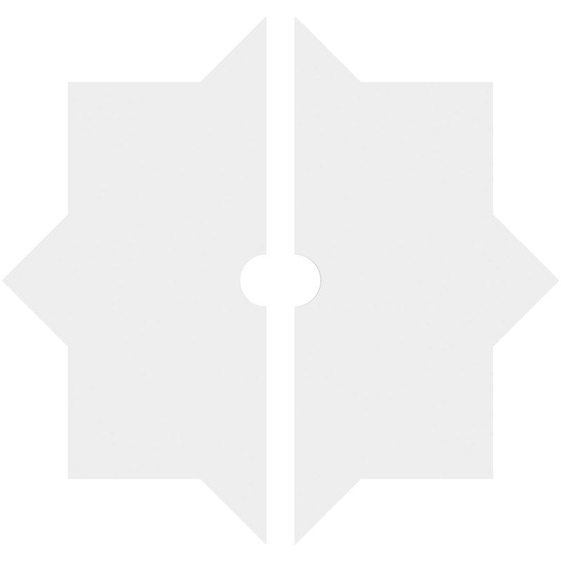 Médaillon de plafond contemporain en PVC de qualité architecturale 38 po x P 2 po x P 15 1/4 po x P 1 po