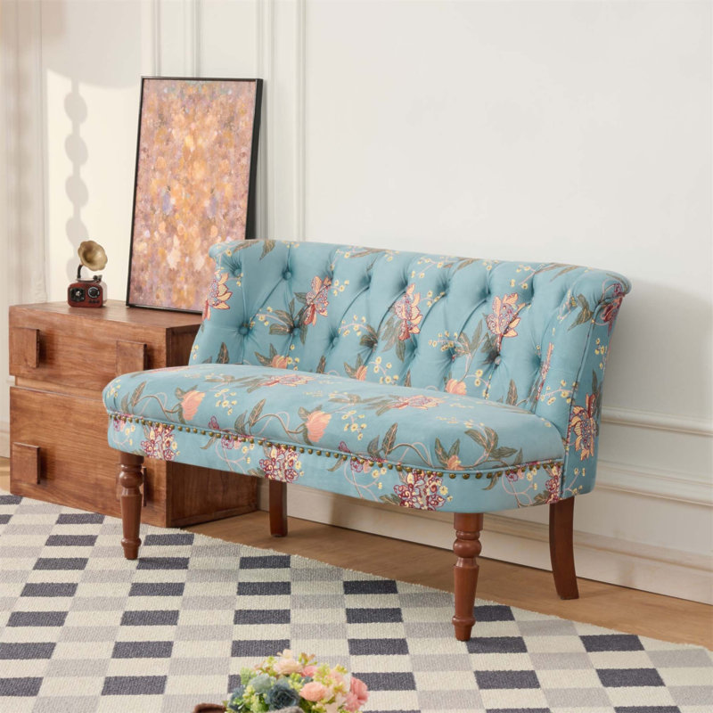 Chaise de canapé à motif floral capitonnée de style européen pour le salon et la chambre à coucher, multifonctionnelle et élégante