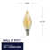 5 Watt (25 Watt Equivalent), C11 LED, Amber Dimmable Light Bulb, (2100K) E26/Medium (Standard) Base