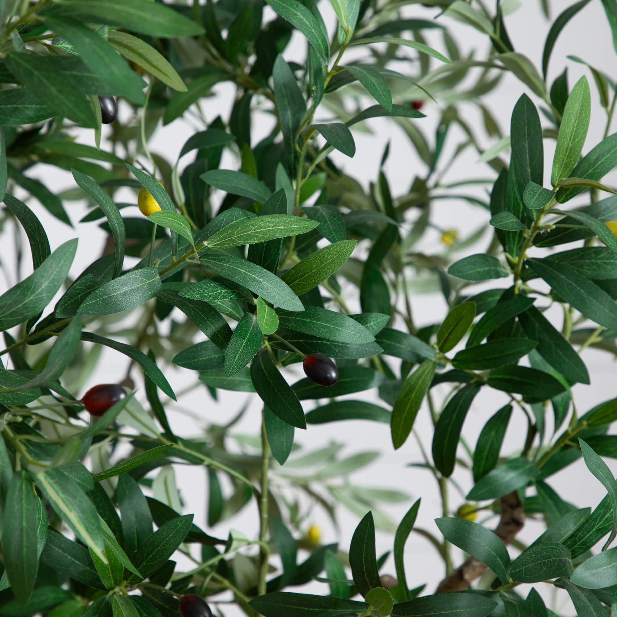 Artificial Grand Olive Tree in White Decorative Planter, 96" H x 48" W x 10" D