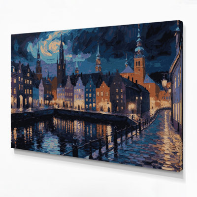 Cities Stockholm Sweden Gray Canvas Wall Art