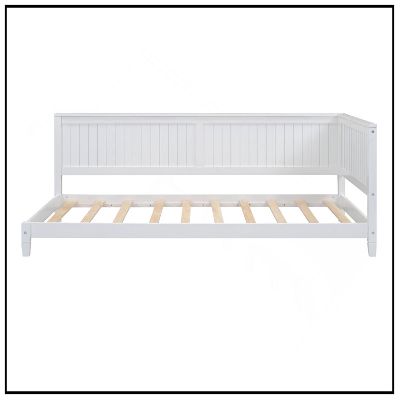 Twin Size Wood Daybed/Sofa Bed, With Mid-Century Modern Design And Versatile Use For Any Home Decor, White