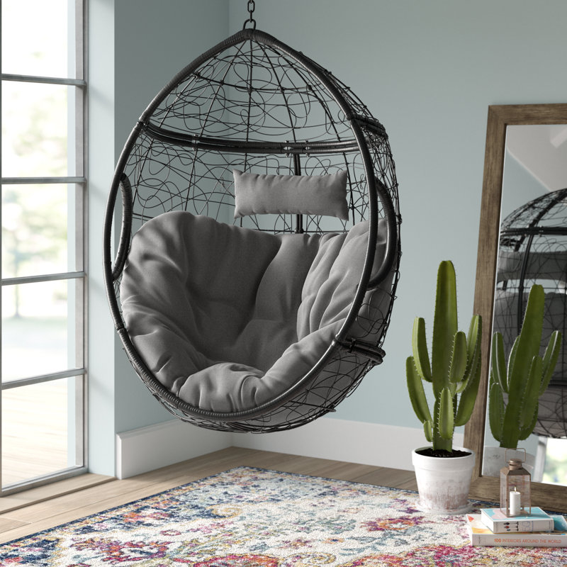 Hammock Chair Bay Front Grey Hanging Basket Chair How To Attach A