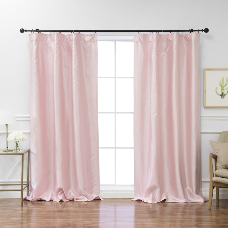 Paire de rideaux occultant et isolant Vibbert, Rose clair, l 52 po x L 96 po