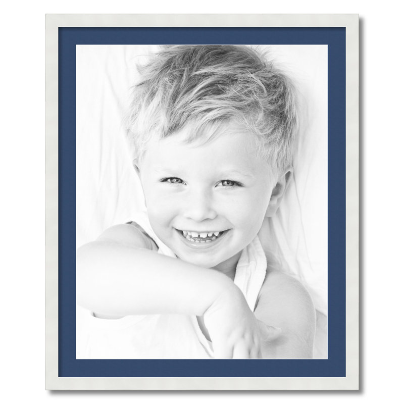 Cadre pour photo simple 24 po x 30 po en bois mat, Bleu de Delft