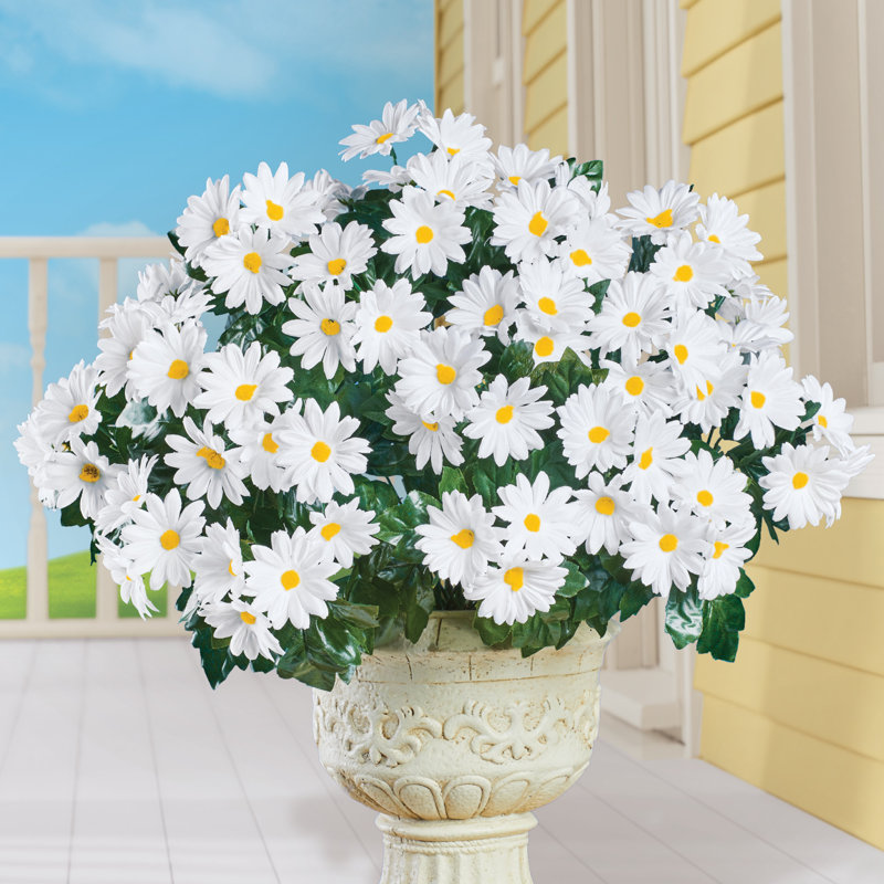 Centre de table en marguerites artificielles, Blanc
