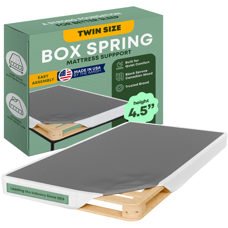 Sommier / base en bois pour support de matelas, facile à assembler, Simple, Profil bas (5 po)