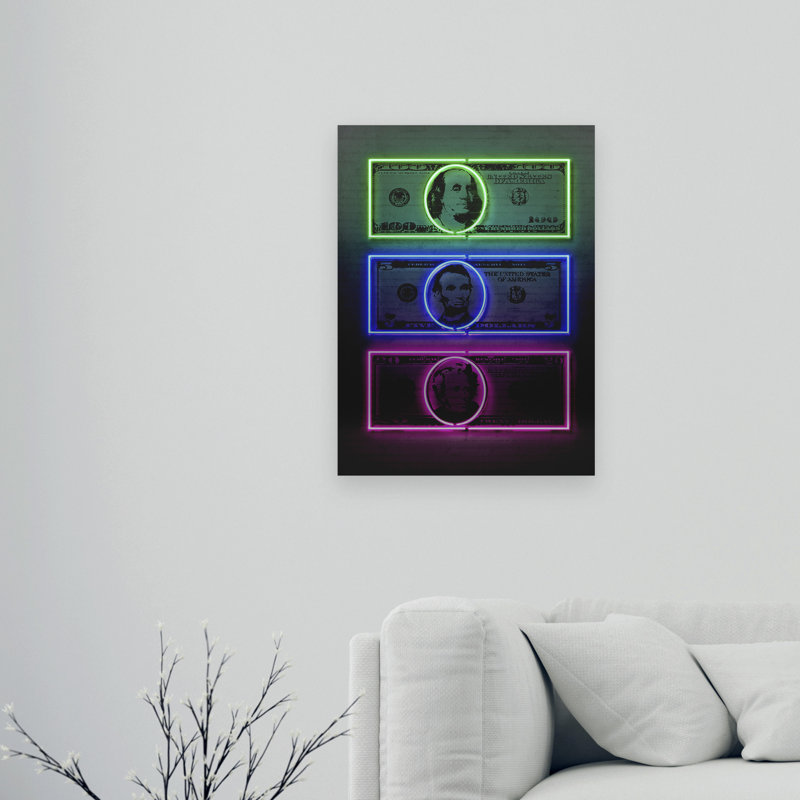 Octavian Mielu «Dollars», art en aluminium brossé flottant