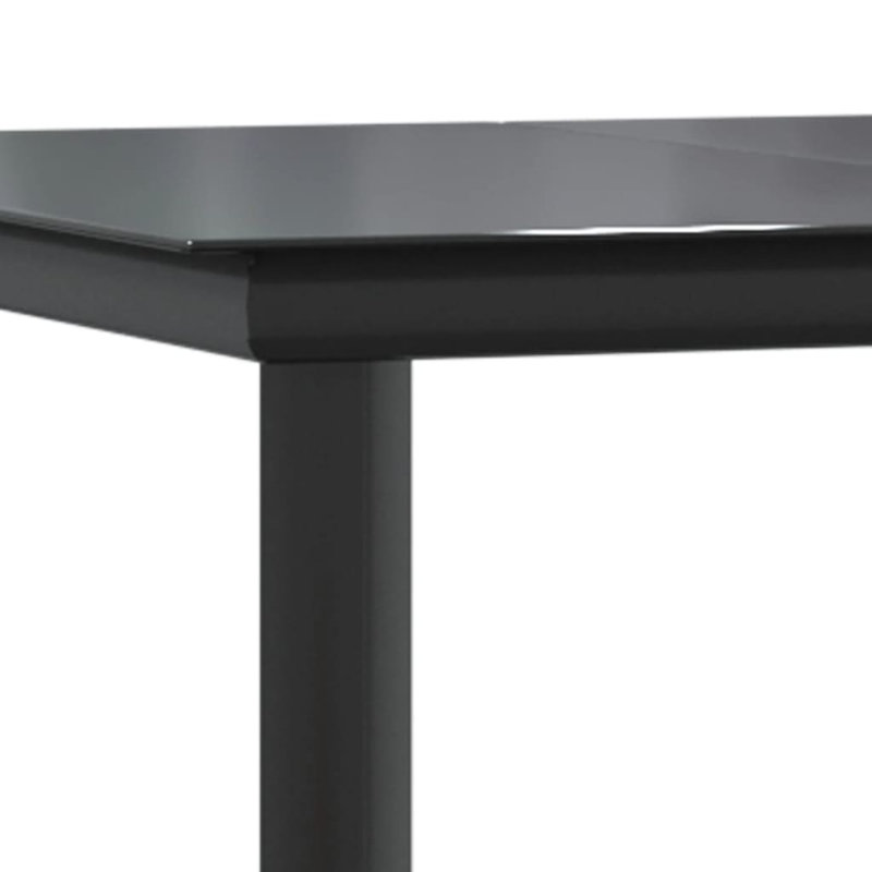 Glass Top Metal Base Dining Table