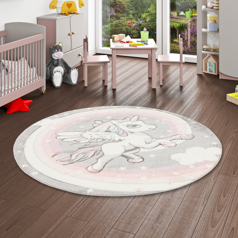 Round Mireya Flatweave Area Rug, Round 200cm