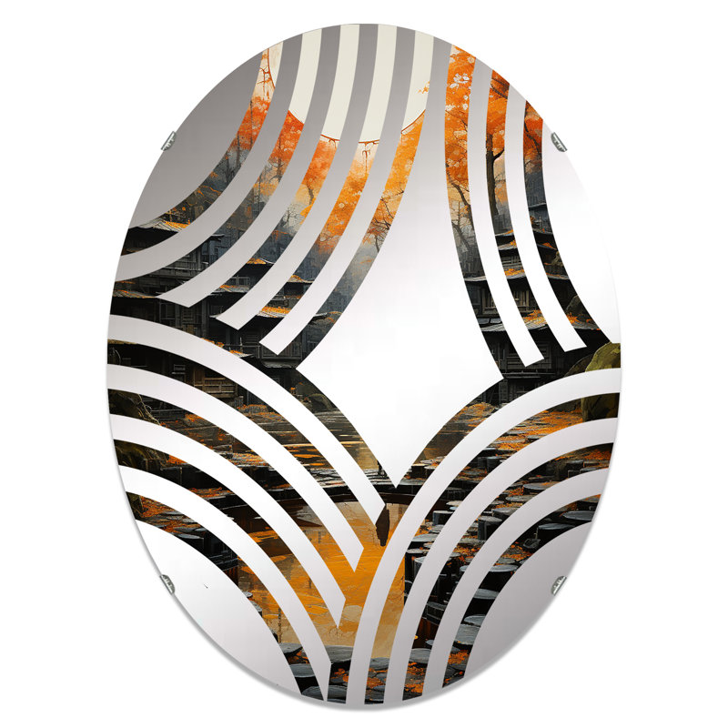 Zen Harmony - Miroir décoratif Baptist Fan - MIR115901-Ovale, L 20 po x H 30 po