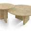 Ensemble de tables basses en marbre naturel beige Glod, petite table, table de salon, pierre naturelle, marbre véritable, marbre véritable-2069911040