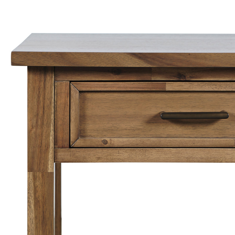 Abbeville Transitional Rustic Wood Square End Table with Storage