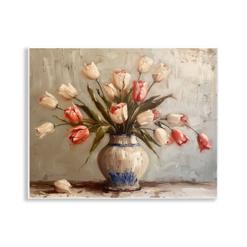 Plaque murale Quiet Spring Tulips, design par Arlington Prints