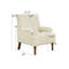 Fauteuil rembourré confortable en velours côtelé-407090673
