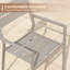 Ensemble de salle à manger rectangulaire pour 6 personnes avec chaises empilables en métal et parasol de marché de 13 pi-1937602233