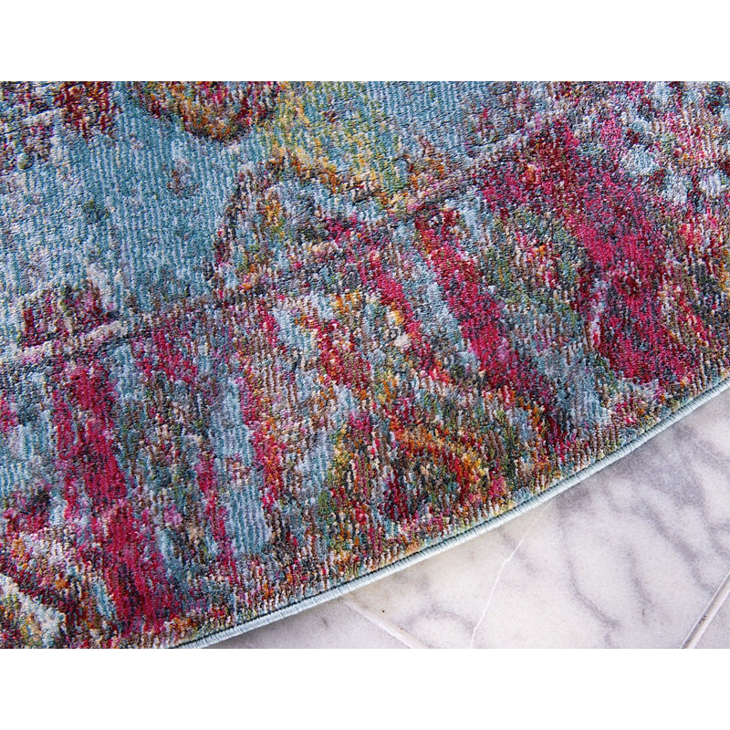 Folmar Oriental Indoor Rug, Round 5'5"
