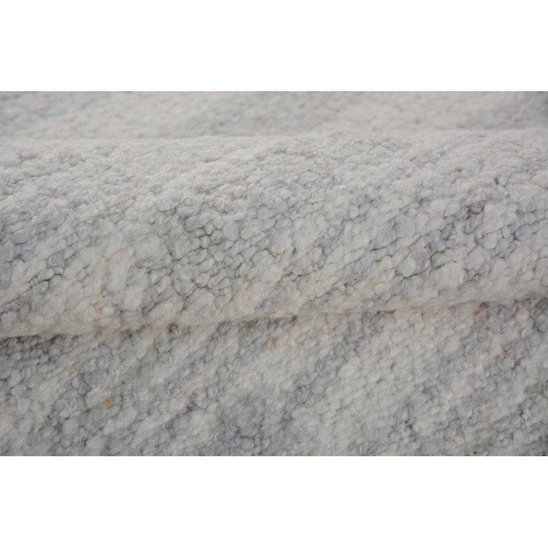 Wool Area Rug in Gray, Rectangle 10' x 14'