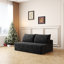 Canapé modulaire Cloud, canapé modulaire moderne avec siège profond, fauteuils rembourrés pour la chambre à coucher du salon, aucun assemblage requis, noir (tissu en velours côtelé moelleux)