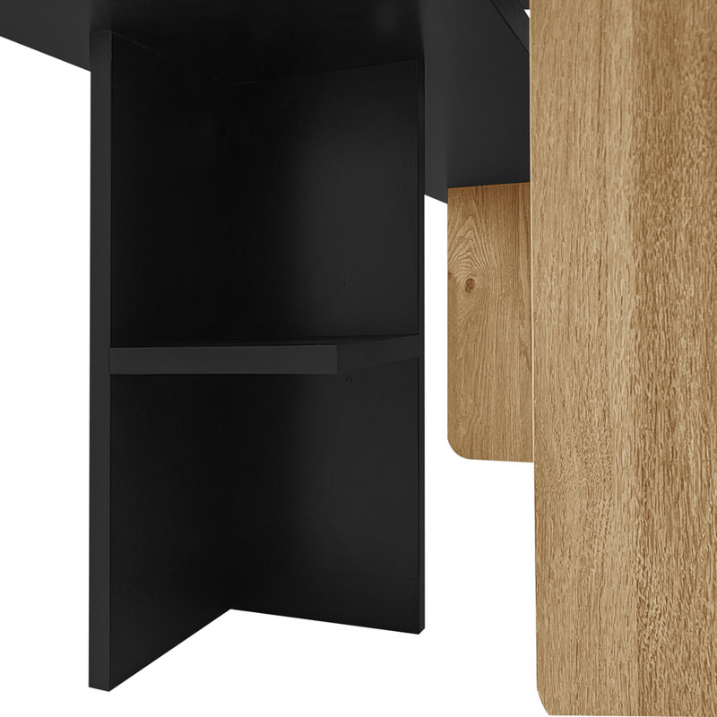 Ensemble de 2 tables basses gigognes Farmhouse, Noir