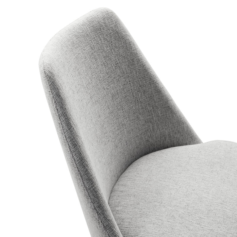 Lippa Upholstered Swivel Dining Chair, Fabric Light Gray, 30 cm H x 20 cm W