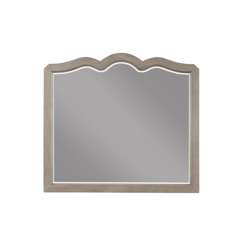 Miroir festonné en forme de pétoncle, aucun assemblage requis, finition en peuplier blanc