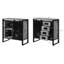 BLACKBURN Solid Wood Iron 90 cm W Chest of 4 Drawers
